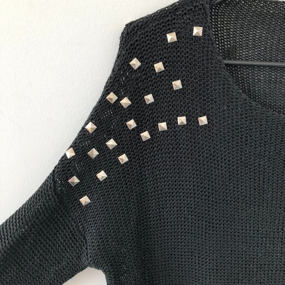 Nollie Black Oversized Studded Sweater - Picture 6 of 7